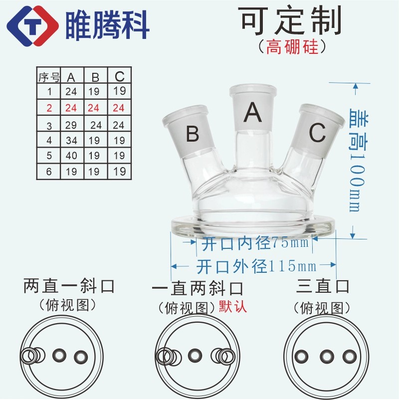 平底玻璃开口反应瓶