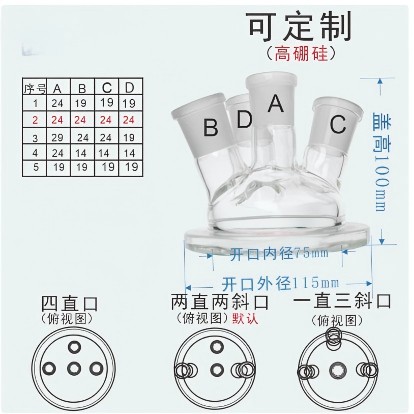 玻璃开口反应瓶反应釜的夹子