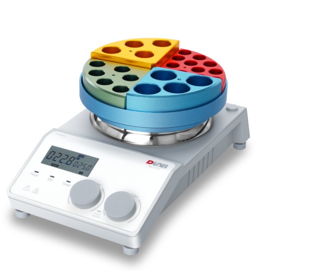 MS-H-ProMDLAB LCD数控定时款加热型磁力搅拌器，陶瓷涂层铝盘面