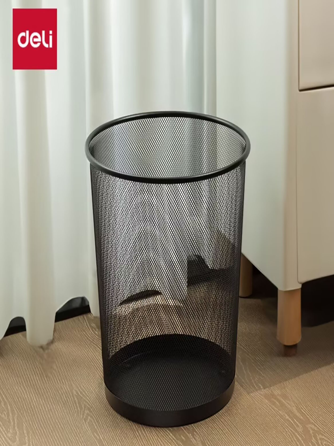 φ26.6cm中号金属网状圆纸篓