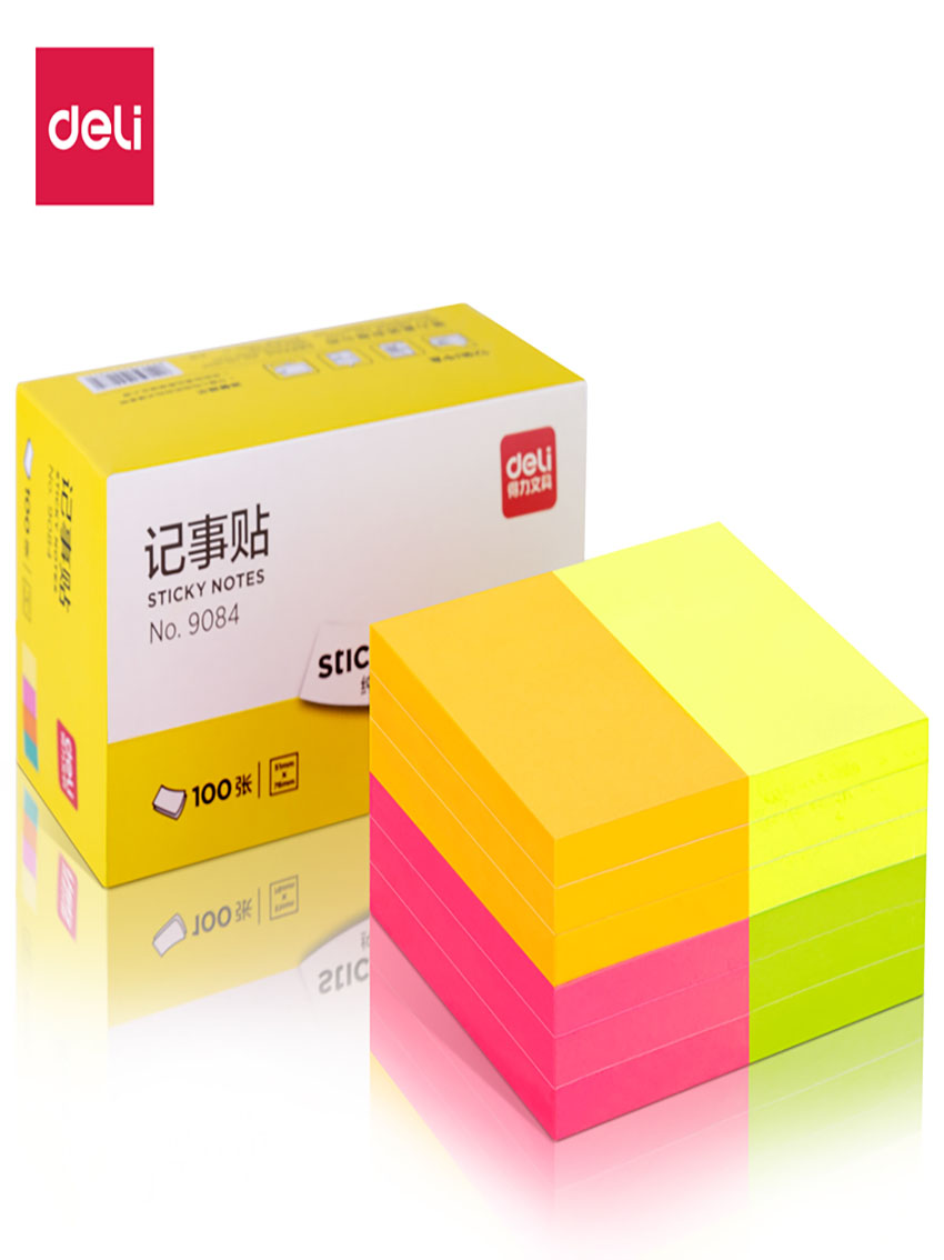 便条纸学生办公用品 51*76mm 荧光色系