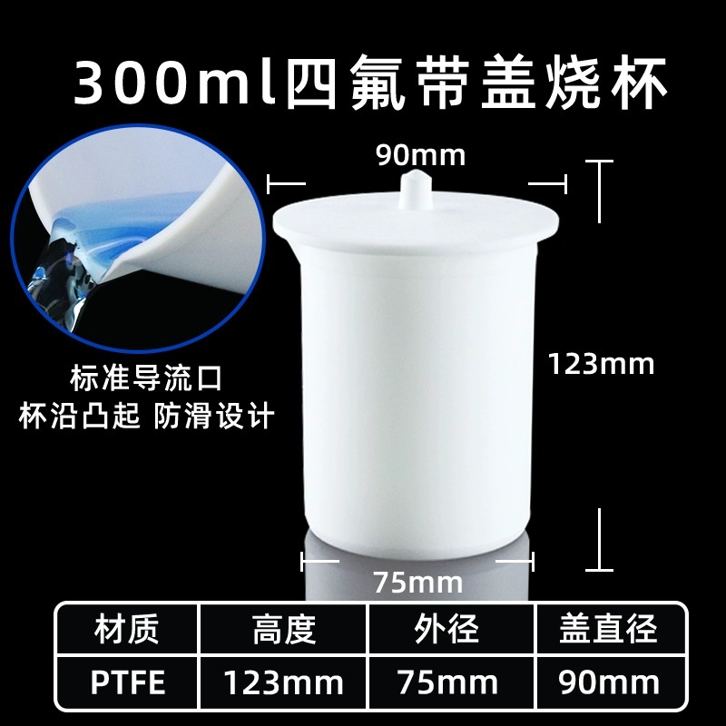 聚四氟乙烯烧杯 带盖