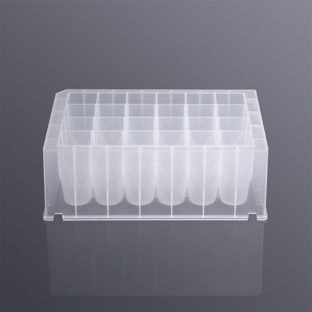DWS-24-VC-8000-S 8.0ml24孔方口V底透明深孔板,无菌