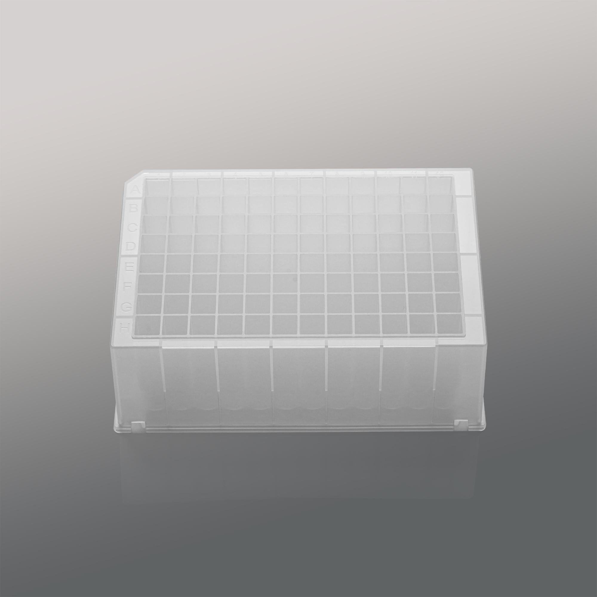 DWS-96-VC-2200-S 2.2ml96孔方口V底透明深孔板,无菌