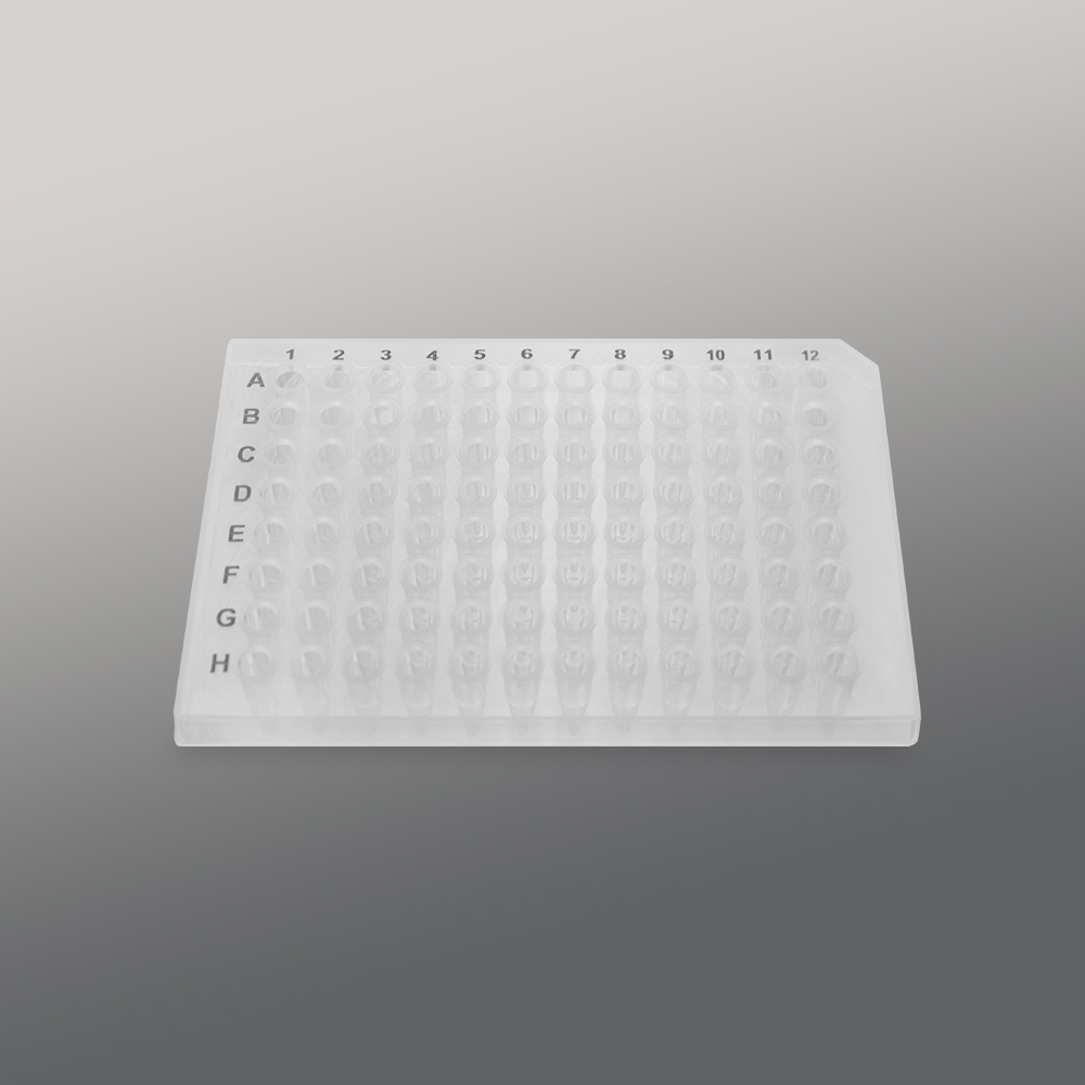 MP-96-HS-0200P 0.2ml96孔半裙边PCR板,透明,激光印字