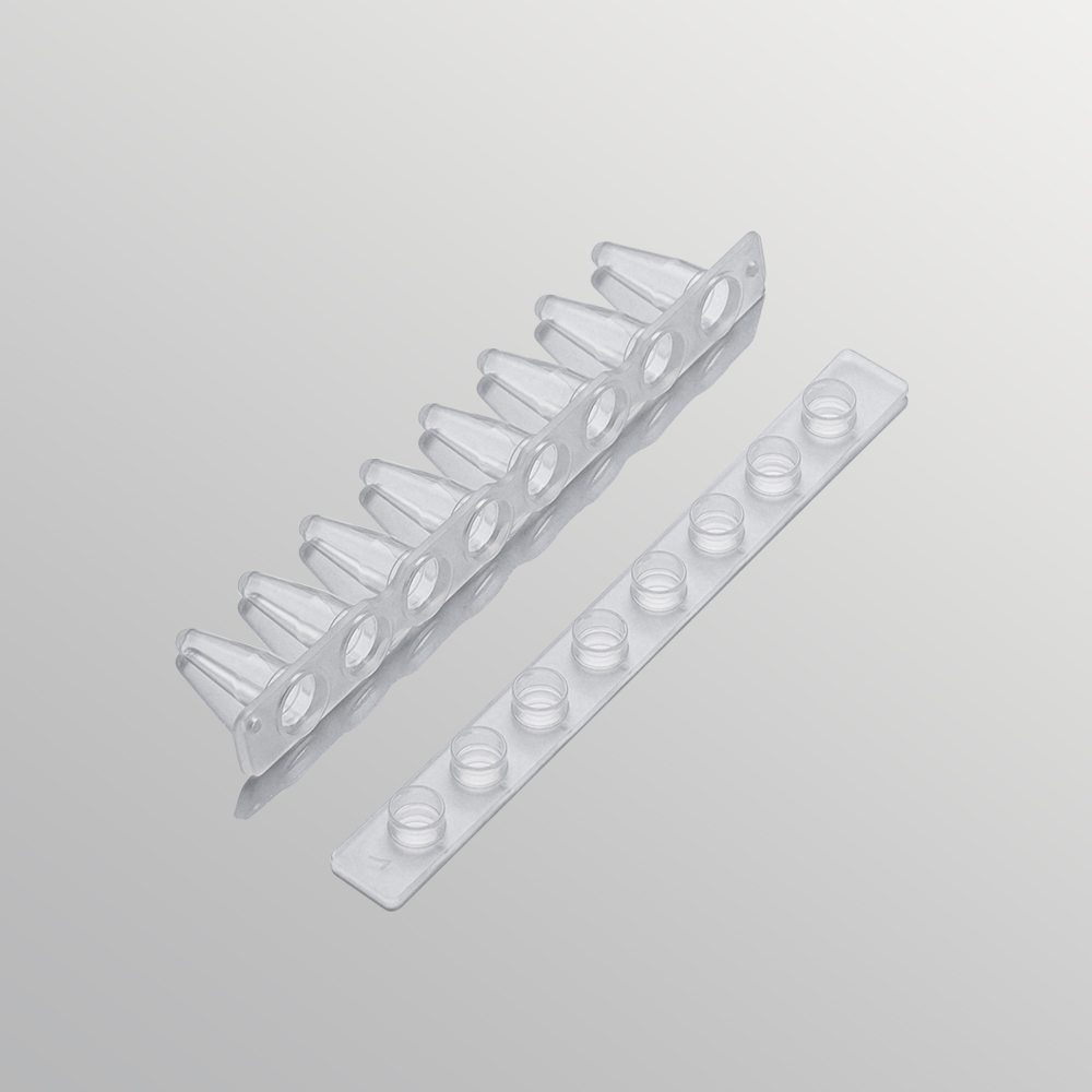 PST-0108-FT-CB 0.1ml平盖八排管(含盖),加强款