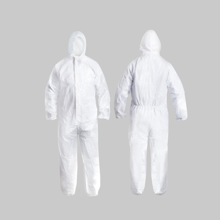 BC038-XXL 白鲨一次性防尘连帽连体式隔离防护服