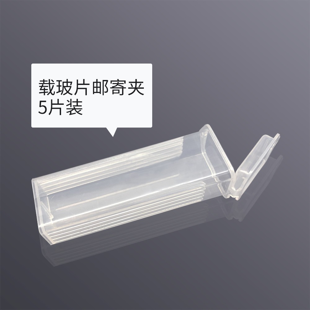 5片装载玻片邮寄夹,透明