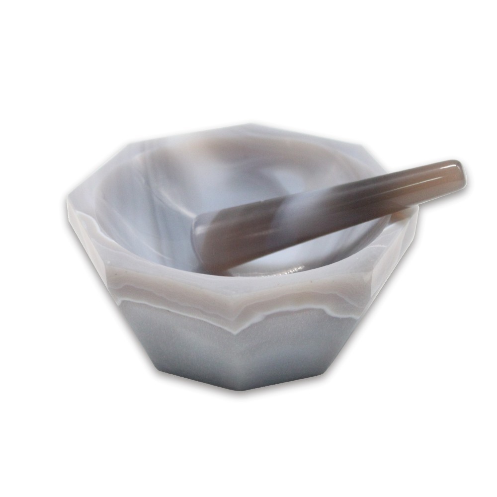 玛瑙研钵、宽9.5cm