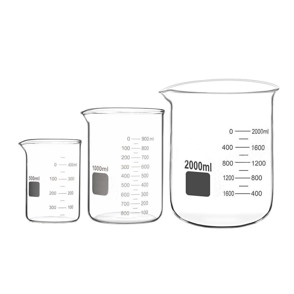BS-LFB-UA 白鲨低型烧杯组合,带刻度,厚壁(500mL,1L,2L)