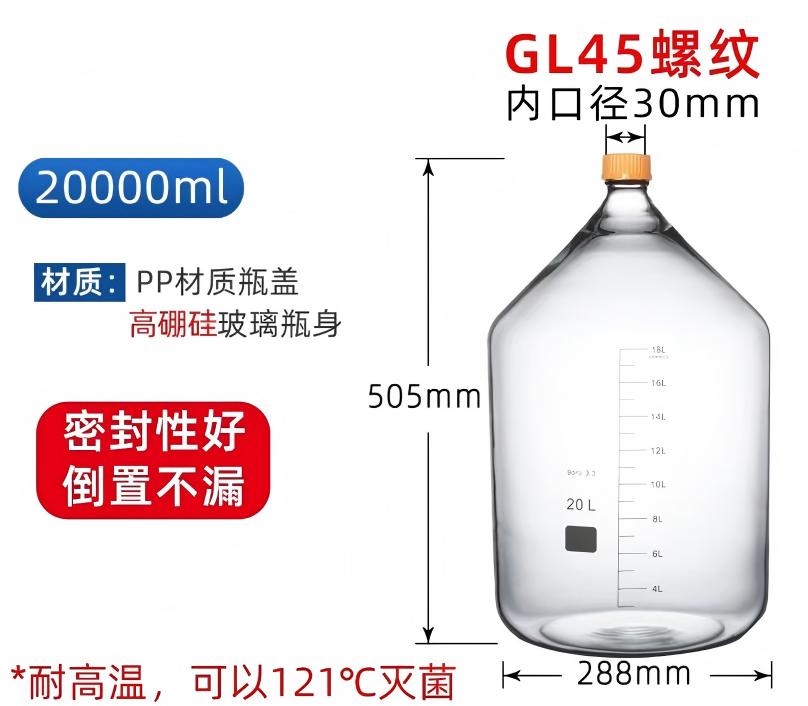 3.3高硼硅丝口试剂瓶（黄盖）