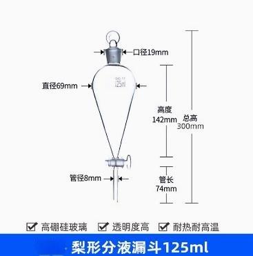 梨形分液漏斗（高硼硅）